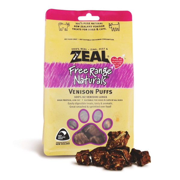 Zeal "Natural Pet Treats" 熱愛天然紐西蘭鹿肺粒 85g Zeal "Natural Pet Treats" 熱愛天然紐西蘭鹿肺粒 85g